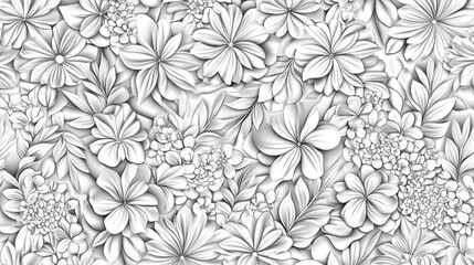 Stunning Black and White Floral Pattern Design for Home Decor