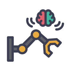arm robot ai filled style