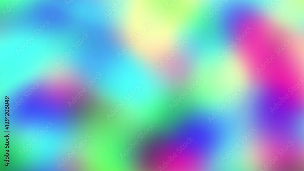Poster Looped animated blurred abstract background of colorful gradients