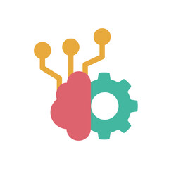 setting brain ai flat style