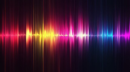 Soundwave Spectrum: A vibrant and dynamic visualization of a soundwave, showcasing a spectrum of colors that represent the different frequencies and intensities of sound.