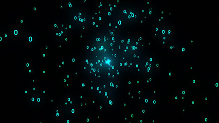 Abstract Random text Illustration - Green