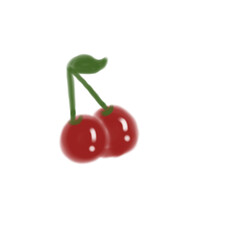 two red cherries