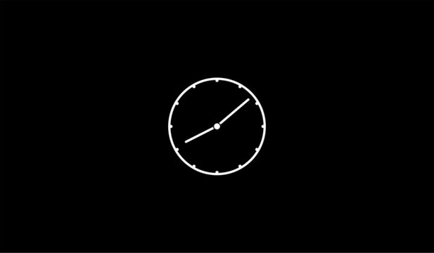 simple clock icon illustration concept