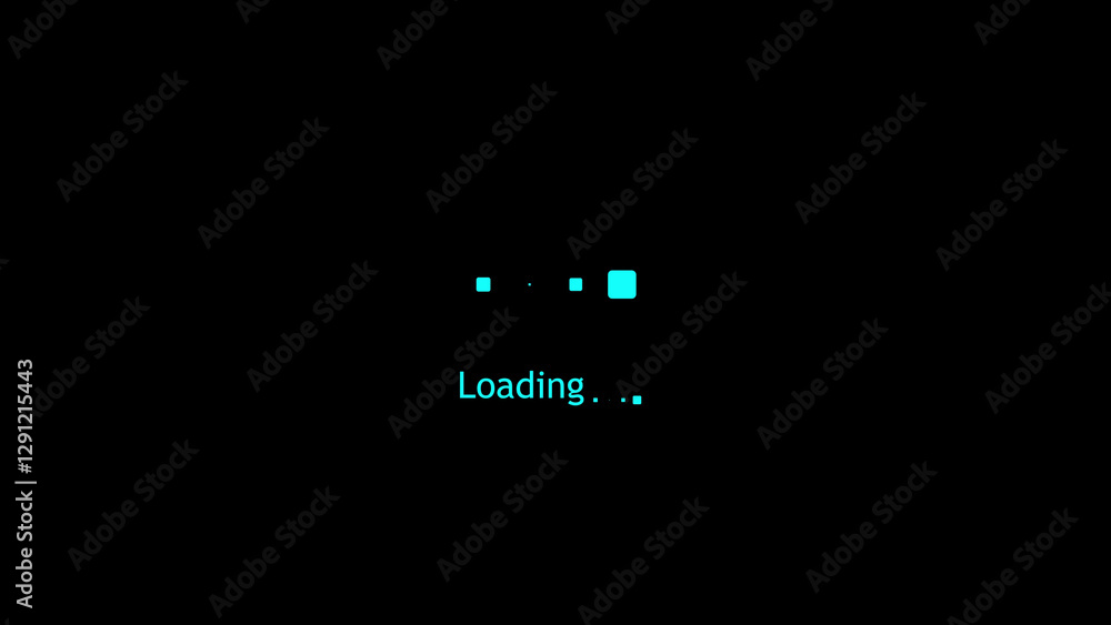 Poster loading or buffering icon logo template design