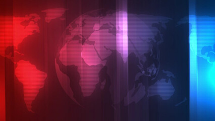 breaking news illustration background with circular shapes and earth globe