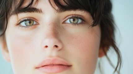 Obraz premium Close-up of a woman's face with Hazel Eyes
