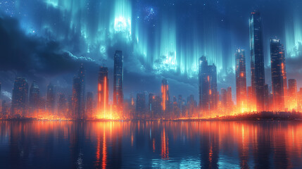 Fototapeta premium Cosmic Awakening: Abstract Journeys of Enlightenment