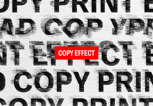 Bad Copy Text & Logo Effect Mockup