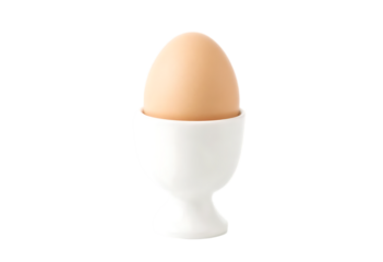  white egg cup isolated on white and transparent background – great for food blogs and culinary inspiration