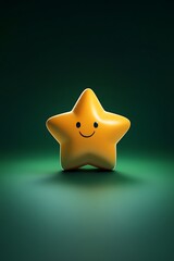 A star emoji isolated on a dark green background.