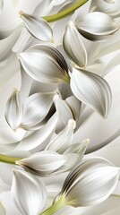 Delicate Abstract Floral Design: A Stunning White Flower Arrangement