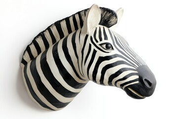 Fototapeta premium Decorative Zebra Head Wall Hanging Art Sculpture