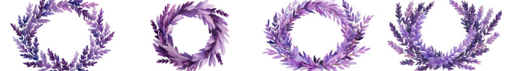 Elegant and enchanting purple lavender floral wreath  Lush natural botanical design with swirling spiral foliage arrangement  Perfect for weddings events home decor and other