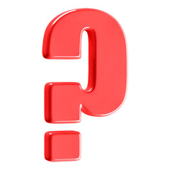 Question Mark Symbol Sign 3D Render