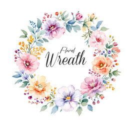 Flowers wreathss, Watercolor Flowers, Watercolor Borders, Watercolor Frames