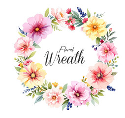 Flowers wreathss, Watercolor Flowers, Watercolor Borders, Watercolor Frames