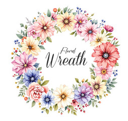 Watercolor Floral Wreaths, Watercolor Flowers, Watercolor Borders, Watercolor Frames