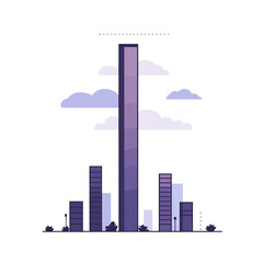 Obraz premium vector city skyline