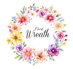 Flowers wreathss, Watercolor Flowers, Watercolor Borders, Watercolor Frames