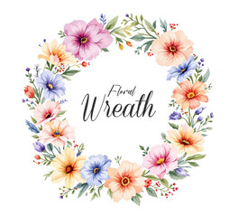 Watercolor Floral Wreaths, Watercolor Flowers, Watercolor Borders, Watercolor Frames