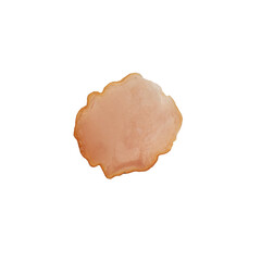 Slice  of a dry meat snack isolated on a white background