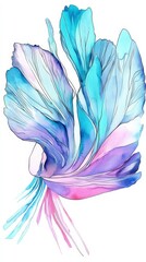 Obraz premium Abstract Watercolor Flower Art Print: Delicate Petals in Vibrant Hues