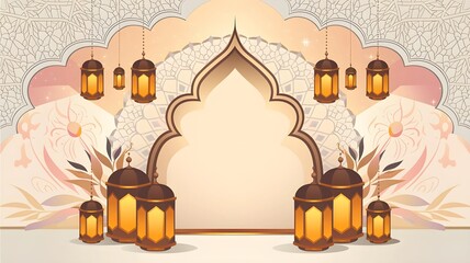 Islamic Background. Eid Mubarak Background. Ramadan Background. Islamic Ornament Background.
