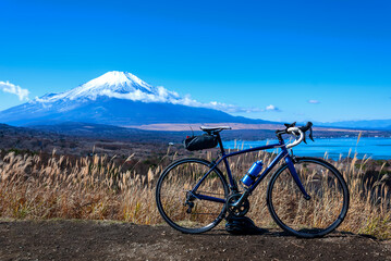 a bicycle in fuji mountain japan