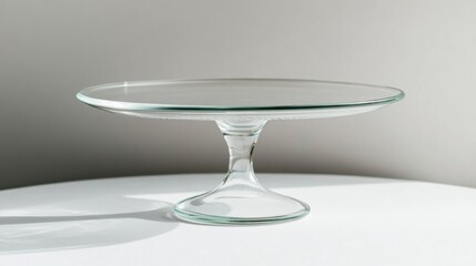 glass cake stand clear pedestal dessert plate elegant serving tr