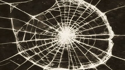 Intricate Spider Web Silhouette Against a Dark Background Showcasing Natural Patterns