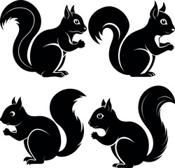 Squirrel Silhouette Vector Art Stylish & Professional Design.
