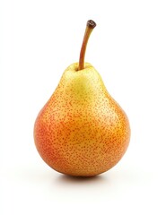 Single pear, whole, isolated on white
