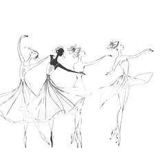 silhouette of a dancing couple