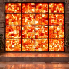 salt wall in spa salon.