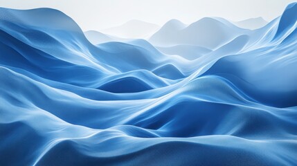 Fototapeta premium Textured 3D-rendered background with high mountains and smooth dunes, forming a visually striking abstract landscape