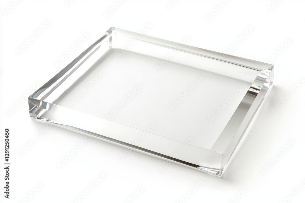 Poster clear acrylic rectangular display block empty frame
