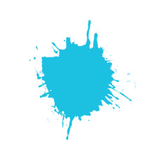 Button Vorlage: Türkiser Klecks als Farbfleck