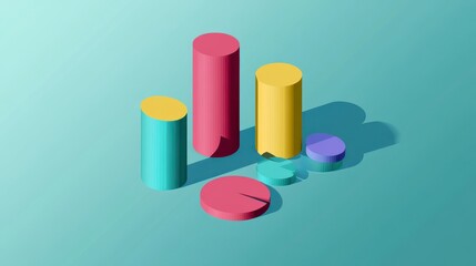 Vibrant Geometric Business Data Visualization