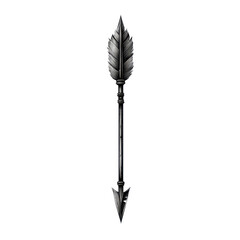  Black arrow isolated on transparent background.