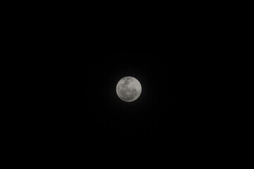 Full moon with black background