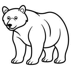 Bear line art vector