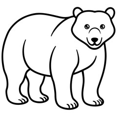 Bear line art vector