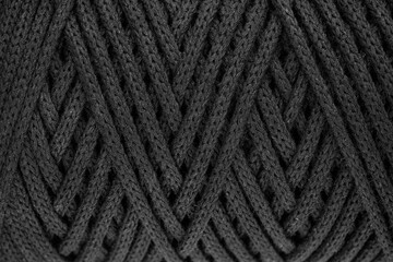 Roll of rope close up, ropes as a  texture