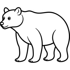 Bear line art vector