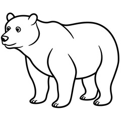 Bear line art vector
