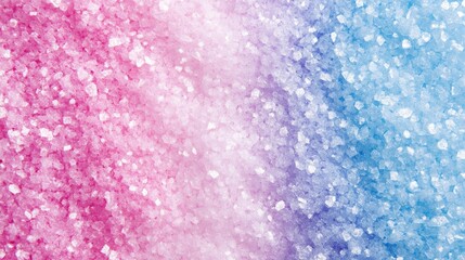 Colorful Gradient of Pink, Purple, and Blue Sugar Crystals in Close-Up View