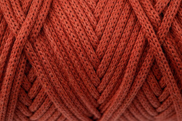 Roll of rope close up, ropes as a  texture