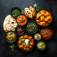 Indian Food Platter: Delicious Dishes