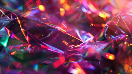 Colorful abstract background with light reflections and prismatic effects